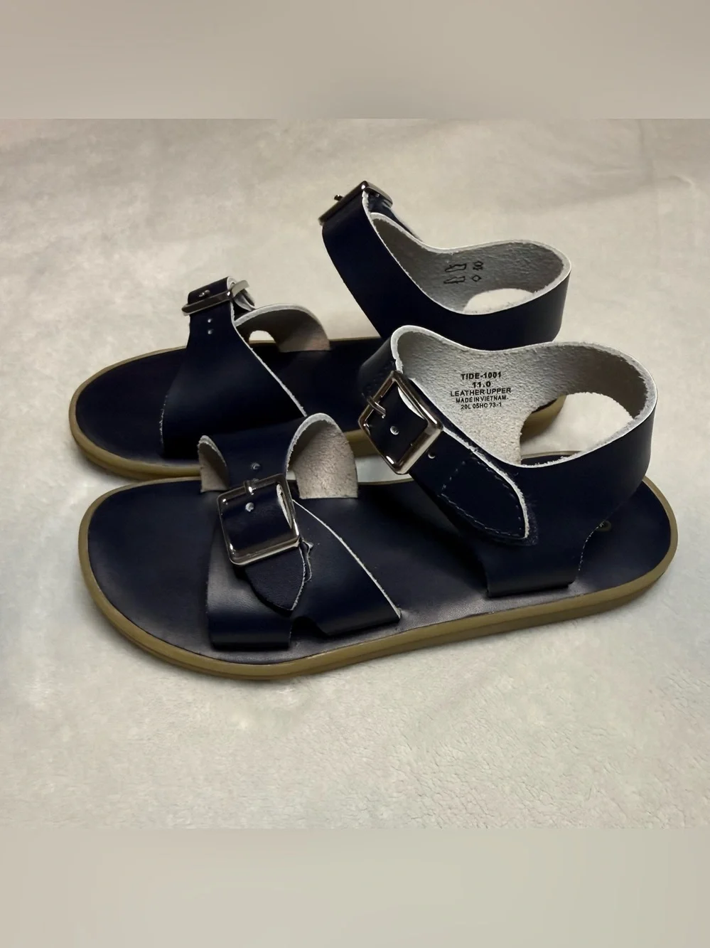 Footmates Boys Tide ECO Sandals Toddler sz 11 Navy Blue EUC
